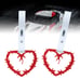 NEW 2PCS BARBED WIRE RED JDM TSURIKAWA RING WHITE Handle Strap Drift Charm