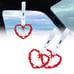 NEW 2PCS BARBED WIRE RED JDM TSURIKAWA RING WHITE Handle Strap Drift Charm