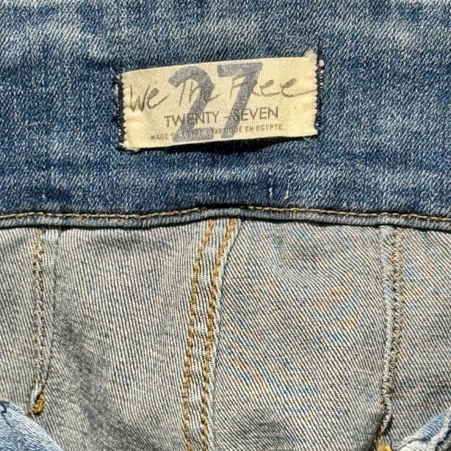 We The Free Flare Jeans High Rise Denim Women's Jeans Distressed Size 27