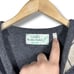 Quill's Woolen Market Men Argyle Lambswool Sweater V-Neck Gray Ireland L Grandpa