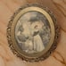 Vintage French Fashion Print in Ornate Gold Frame