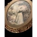 Vintage French Fashion Print in Ornate Gold Frame