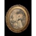 Vintage French Fashion Print in Ornate Gold Frame