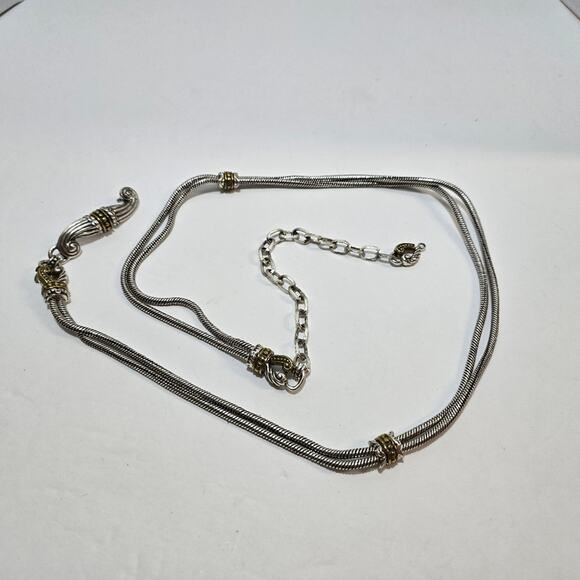 Brighton Mixed Metals Chain Link Belt Size Large
