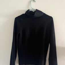 LULULEMON RIBBED FUNNEL NECK PULLOVER-BLACK