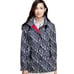 Land's End geometric polyester hooded rain coat, sz M