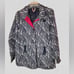 Land's End geometric polyester hooded rain coat, sz M