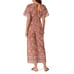 Cleobella Printed Jess Wide Leg V-Neck Short Sleeve Jumpsuit Size XS