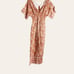 Cleobella Printed Jess Wide Leg V-Neck Short Sleeve Jumpsuit Size XS