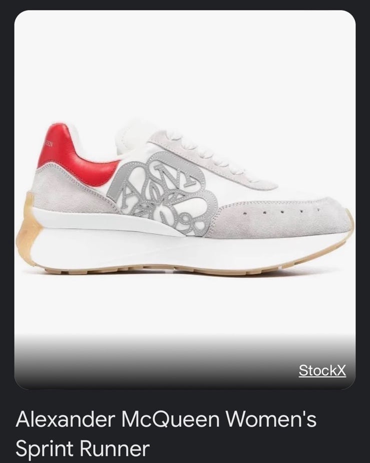 Alexander McQueen Seal Logo Leather Runner Sneakers