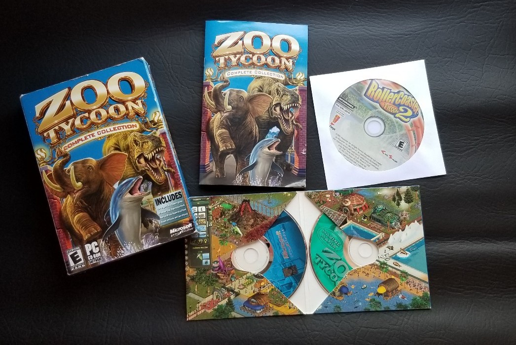 Zoo Tycoon Complete Collection (PC/2003) inside box (w/ Rollercoaster Tycoon outlet 2)