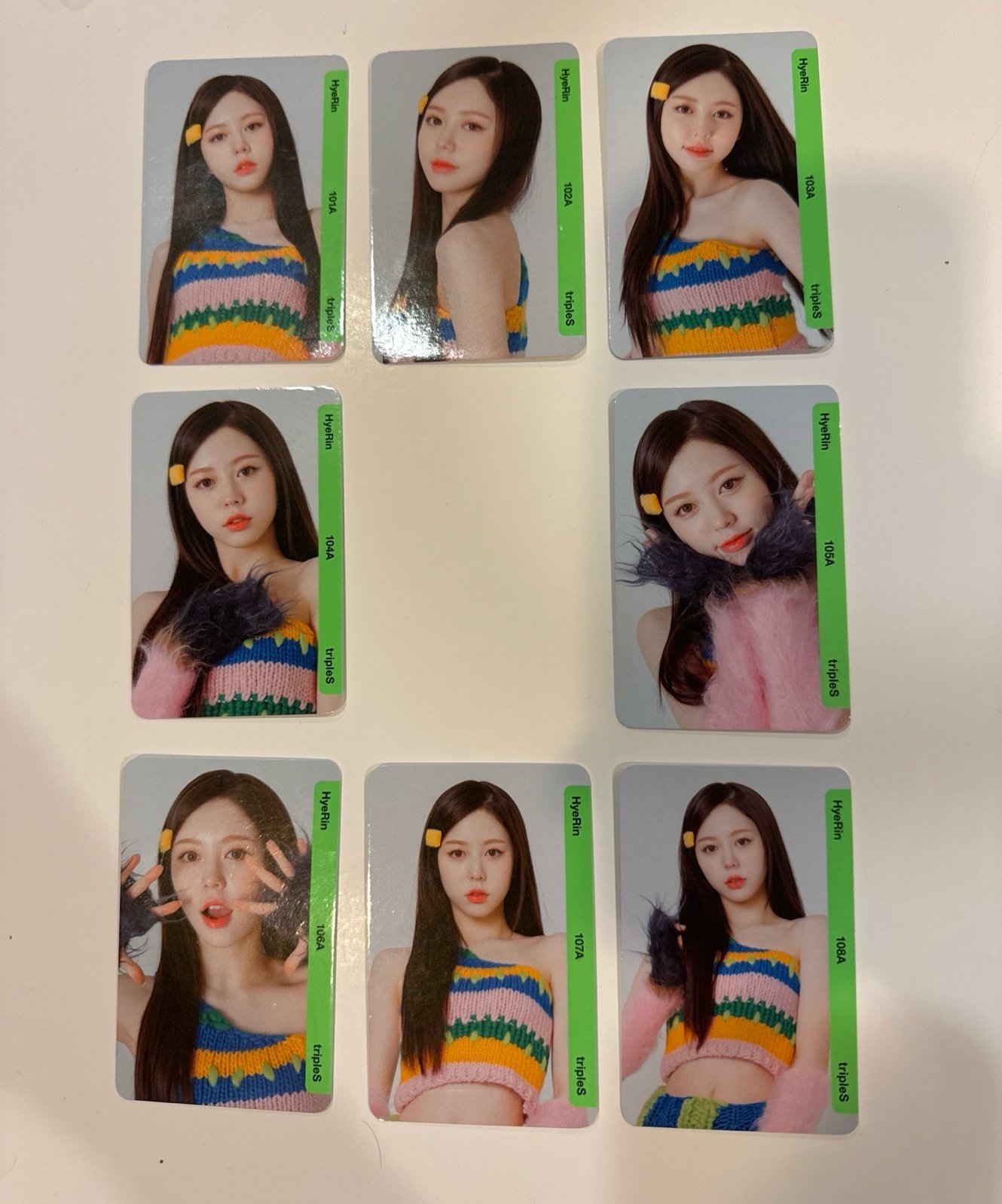 tripleS Hyerin Binary Objekt Full Set FCO B101A-B108A (Unscanned)