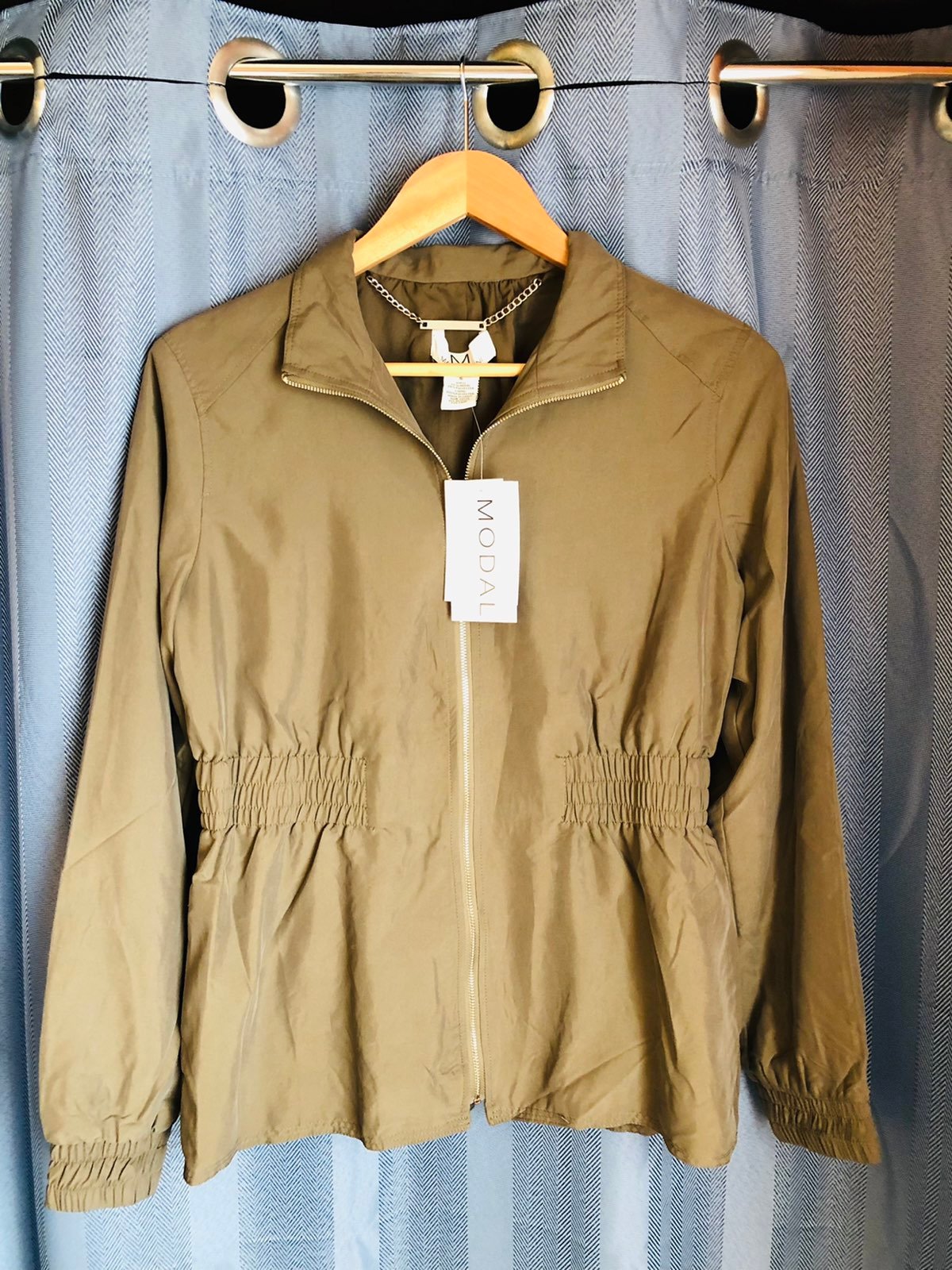 Magaschoni NWT Designer Olive Bomber Jacket