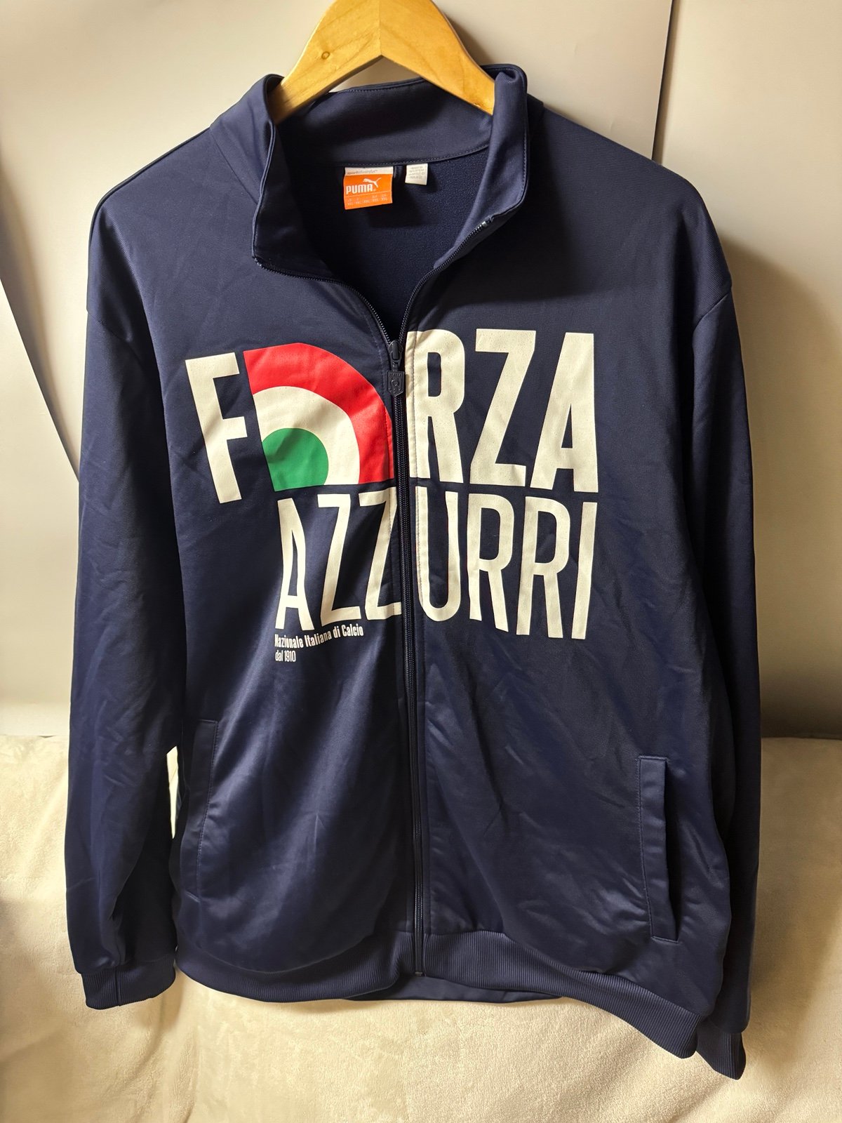 Forza Azzurri Italia Italy Track Jacket Men’s Size 2XL by PUMA Navy Blue
