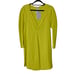 A.L.C. Mini Fit and Flare Dress Size 10 Lemon Yellow 3/4 Sleeve Plunging V Neck