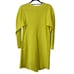 A.L.C. Mini Fit and Flare Dress Size 10 Lemon Yellow 3/4 Sleeve Plunging V Neck