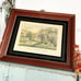 Vintage Currier & Ives American Homestead Spring Litho Print Framed Under Glass