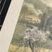 Vintage Currier & Ives American Homestead Spring Litho Print Framed Under Glass