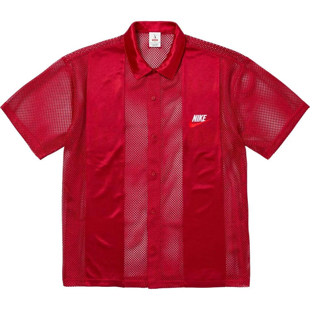 Supreme x Nike Mesh Short Sleeve Shirt Red, Size Medium