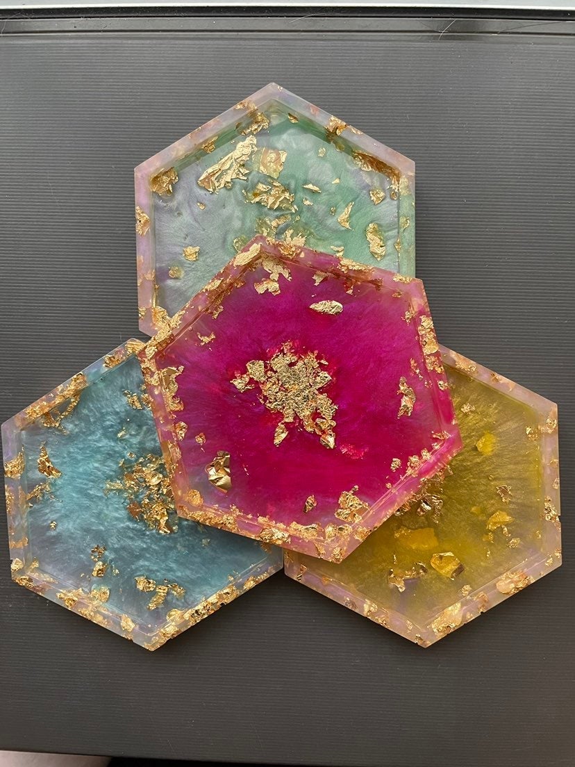 Resin coaster set / elegant coasters