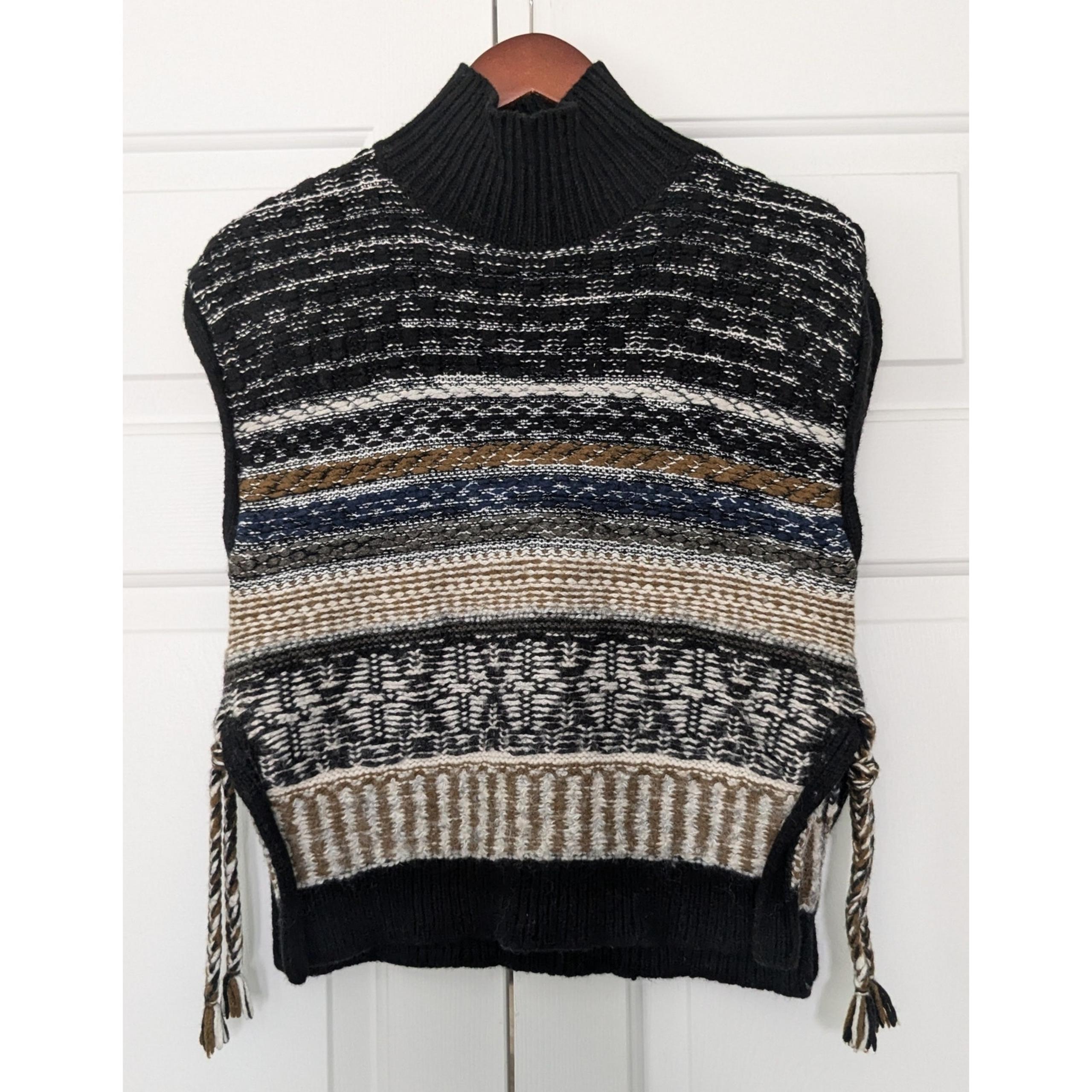 Madewell Wool Alpaca Blend Sleeveless Mock Sweater