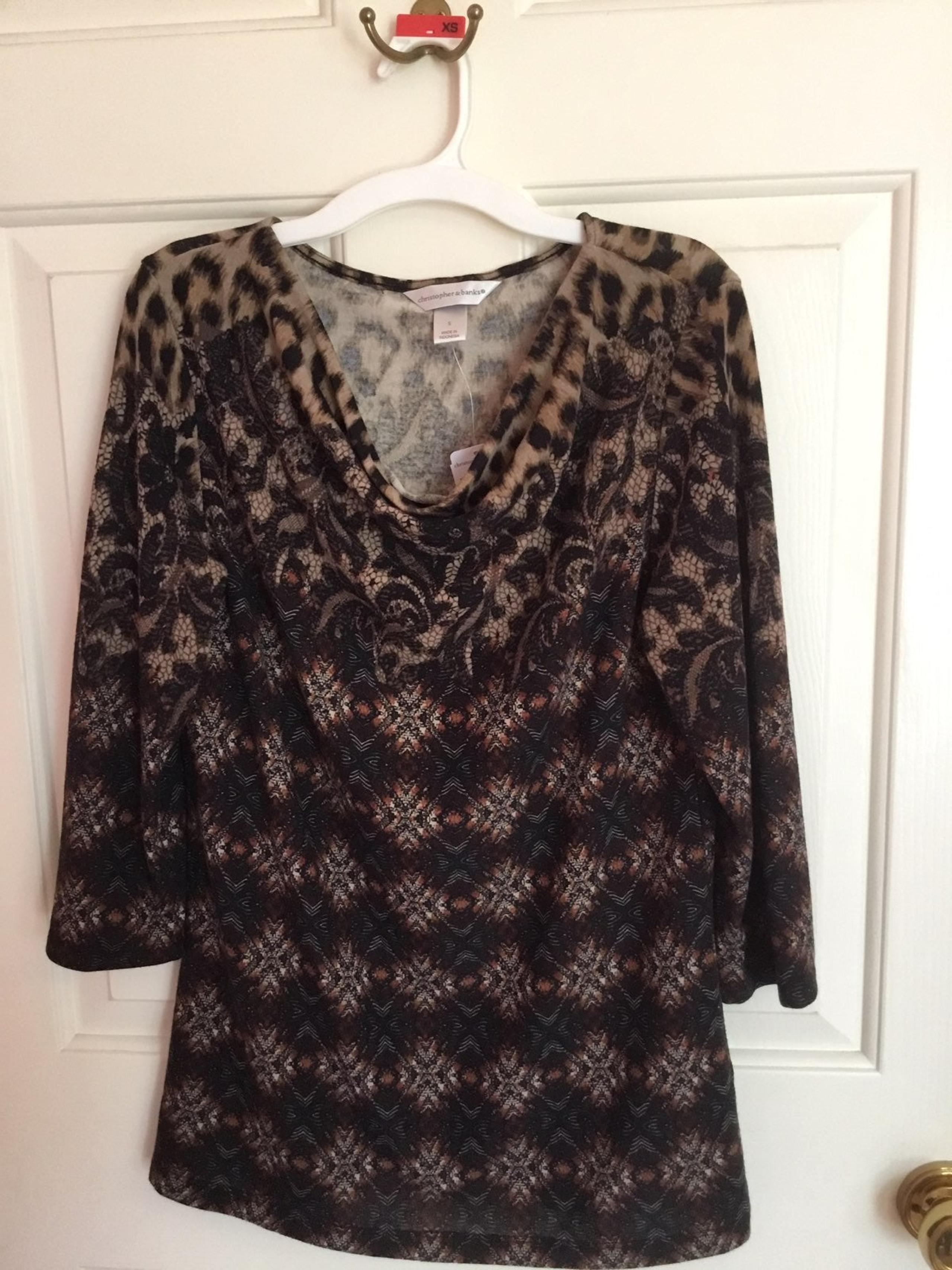 Christopher & Banks Cowl Neck Sweater S