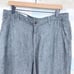 Orvis Linen Walking Pant Gray Flat Front Cuffed Lightweight Trouser Mens 34x31