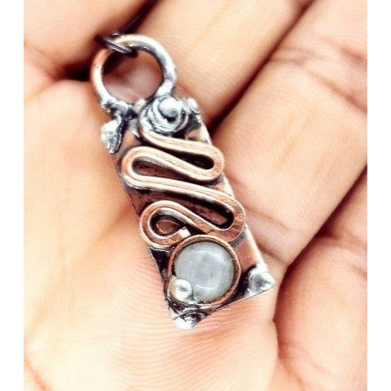 Moonstone crystal necklace copper style