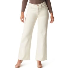 Sam Edelman nwt Codie high rise wide leg ankle jeans ecru cream button fly 8 29