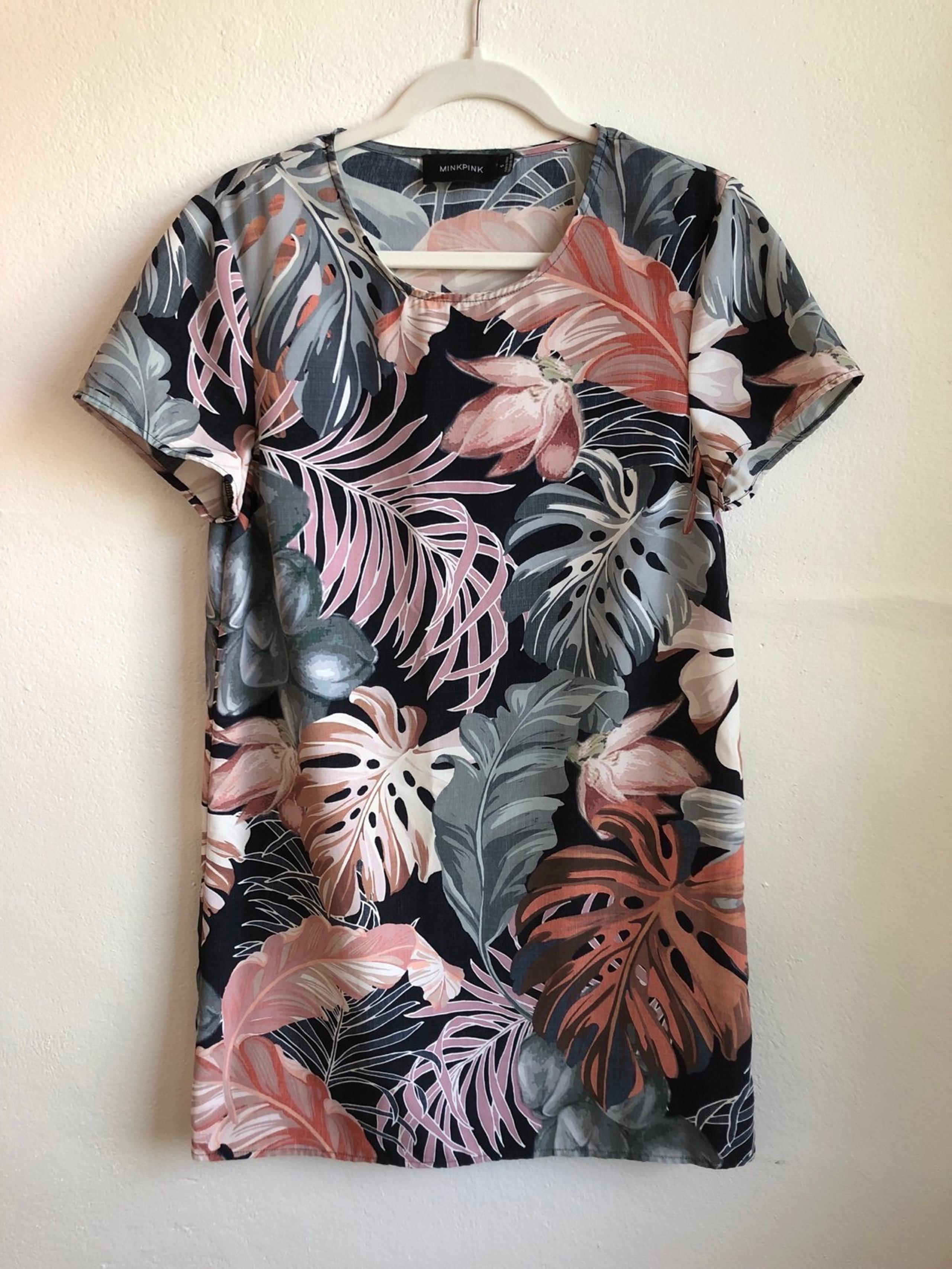 Minkpink Tropical Print Dress Small