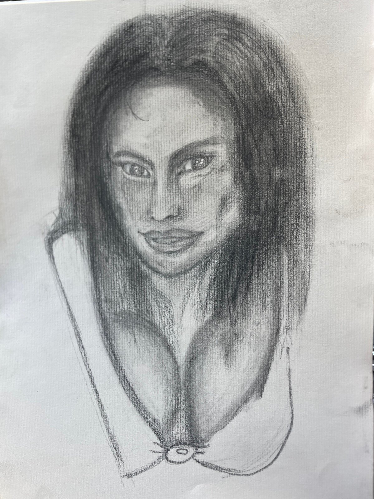 Drawing pencil woman