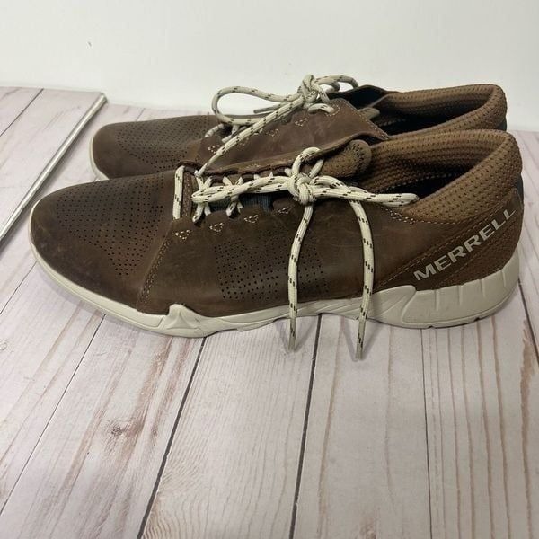 Merrell Brown Leather Sneakers Casual Men’s