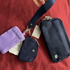 Bundle of Lululemon Everywhere Belt 2 L and dual poach wristlet