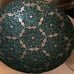 Bowl large w/ blue & silver designs by Argent