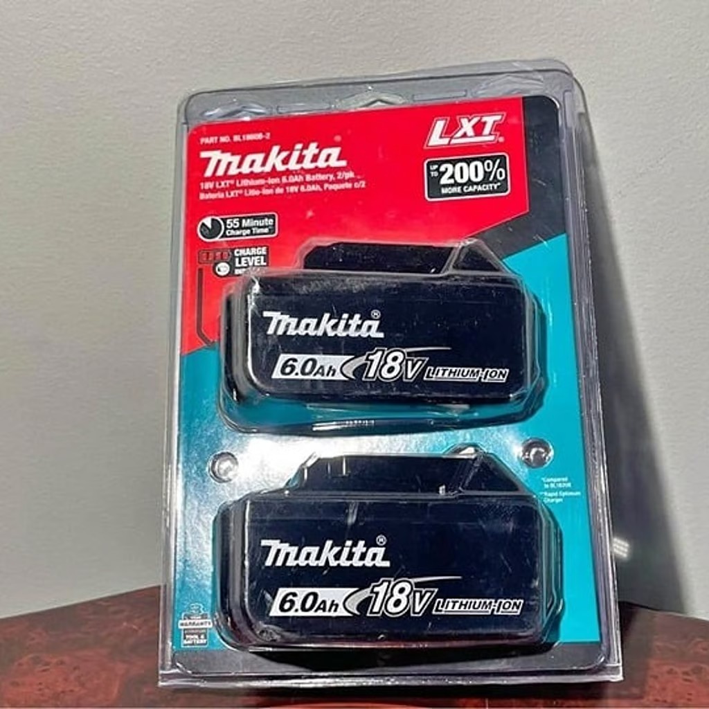 2PCS Makita 18V Battery 6.0 AH BL1860B in original sealed package