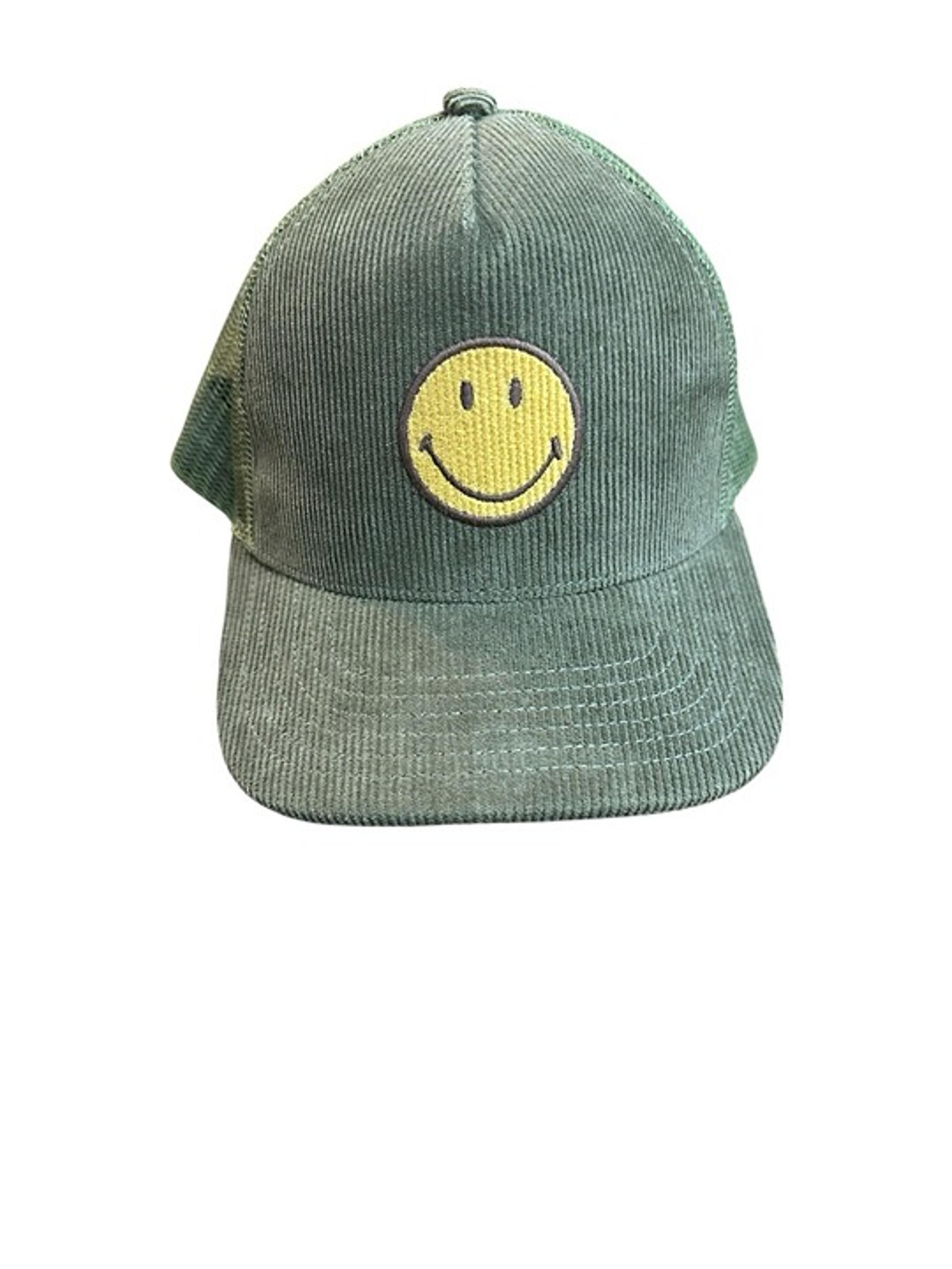 American Eagle Women’s Smiley Trucker Hat SnapBack Corduroy Green Adjustable