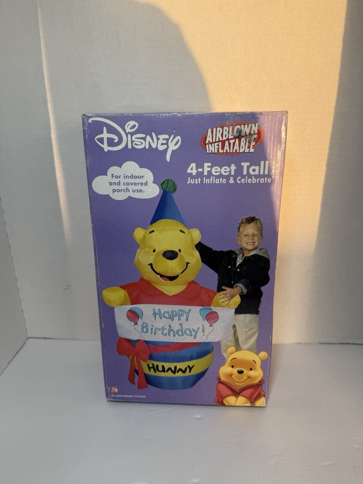 Gemmy Airblown Disney Winnie The Pooh Happy Birthday Party 4ft Inflatable NIB