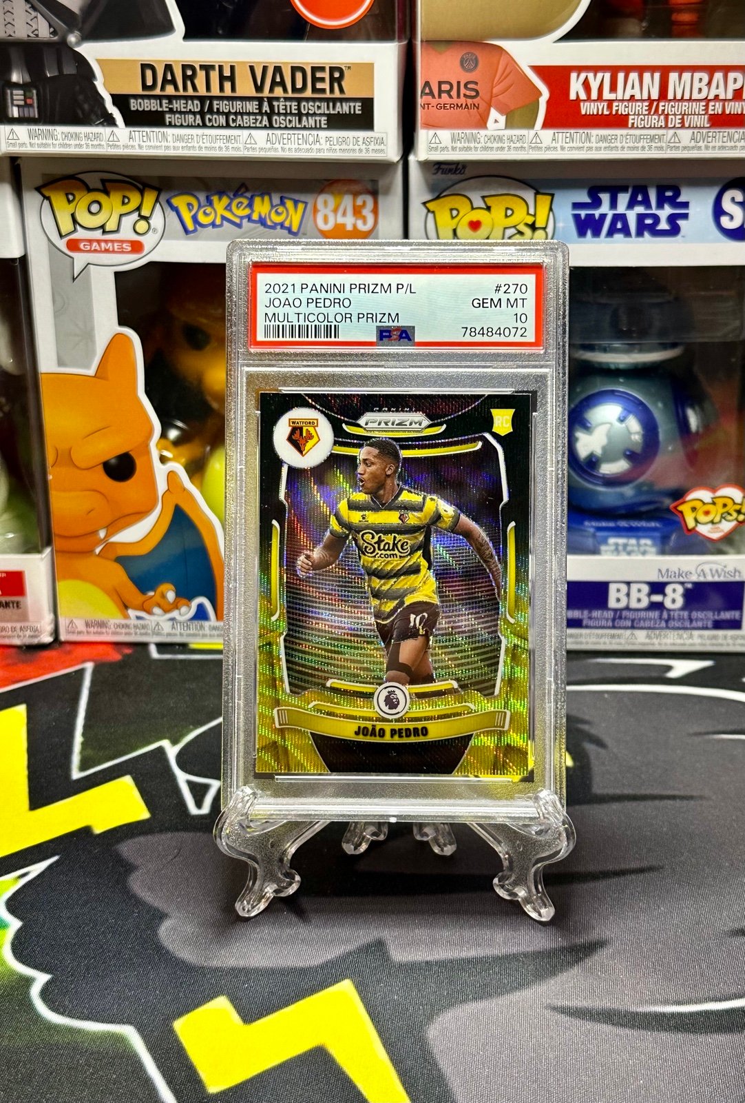 2021-22 Panini Prizm Premier League Multi-Color Prizm Joao Pedro #270 RC PSA 10