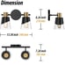 Clear Glass Shade Wall Lamp (2 Lights)