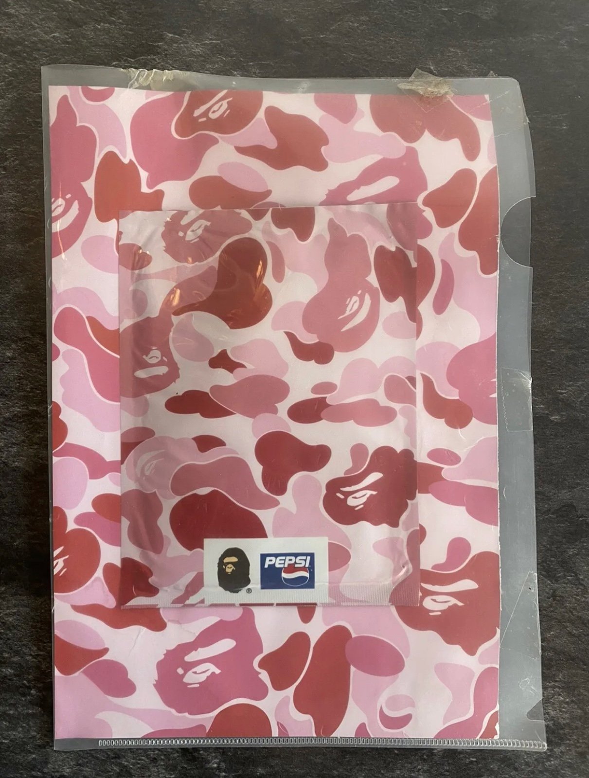 2001 A Bathing Ape Bape Pepsi Relax handkerchief Postcard PackPink Camo Fabric