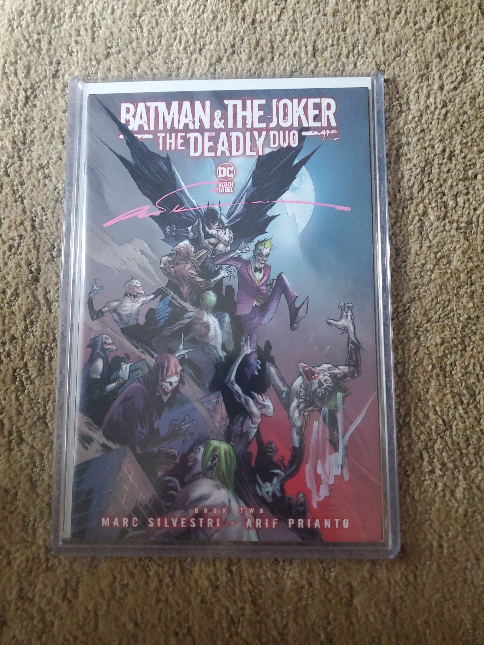 Batman & Joker: The deadly duo #2 signed by Marc Silvestri & Matt Hawkins w/coa