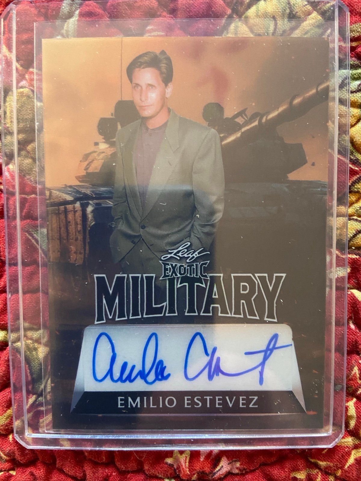 Leaf Metal Pop Century 2024 Autographed Emilio Estevez Army, NUMBER 2 OF ONLY 5