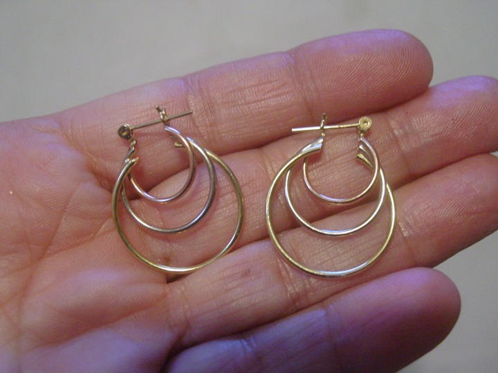 14k Gold Hoop Pierced Earrings