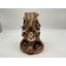 Hand Carved Vintage 10 Inch Candle Featuring Squirrels, Trees, Bear and Fox MCM