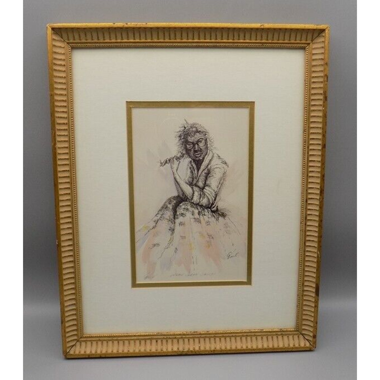 George Nock Sarah Smiles Hand Signed And Annotated Print Beast To Beauty