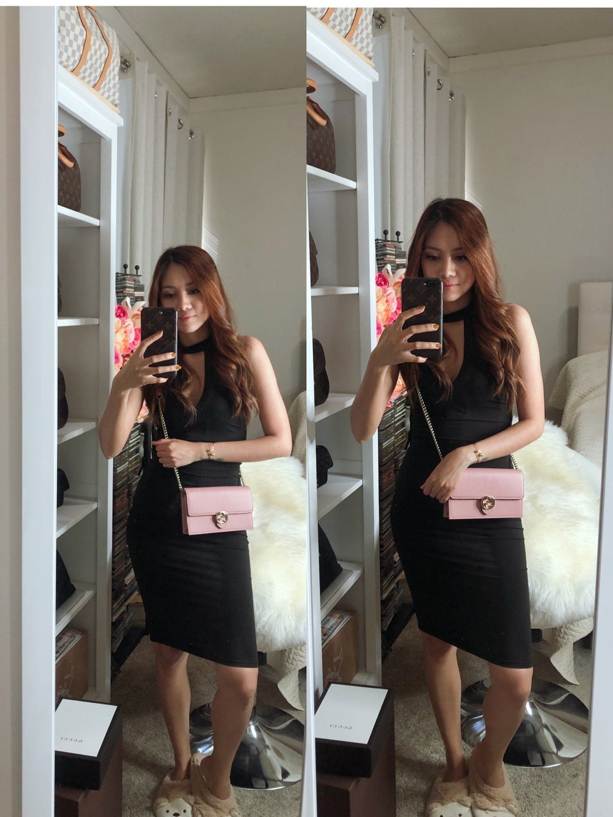 GUCCI DOLLAR CALFSKIN INTERLOCKING GG CH