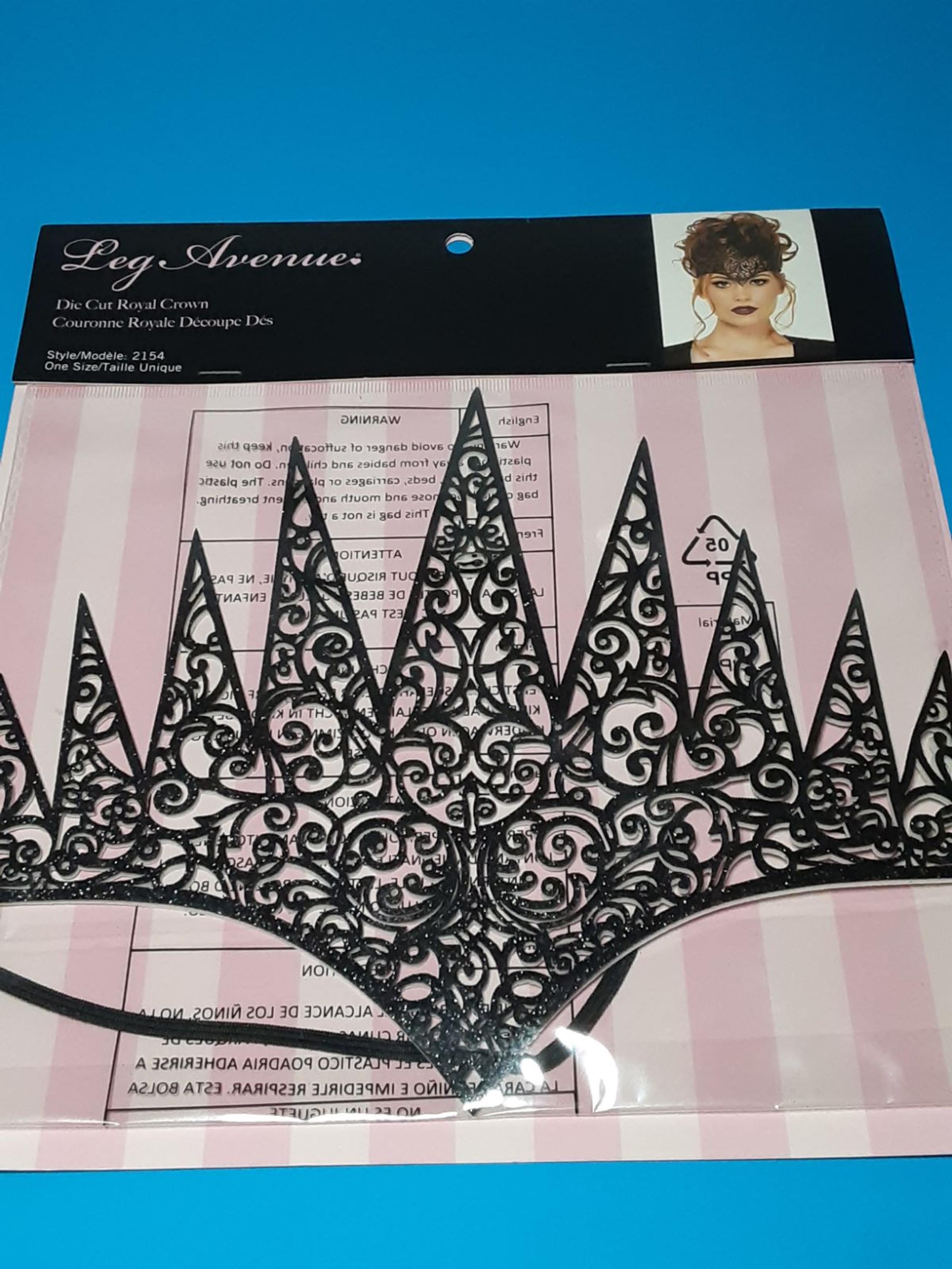 Black glitter crown
