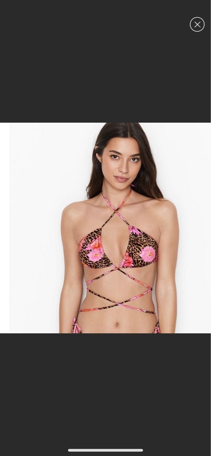 VICTORIA'S SECRET Dominical Strappy Wrap Swim Top Size Small