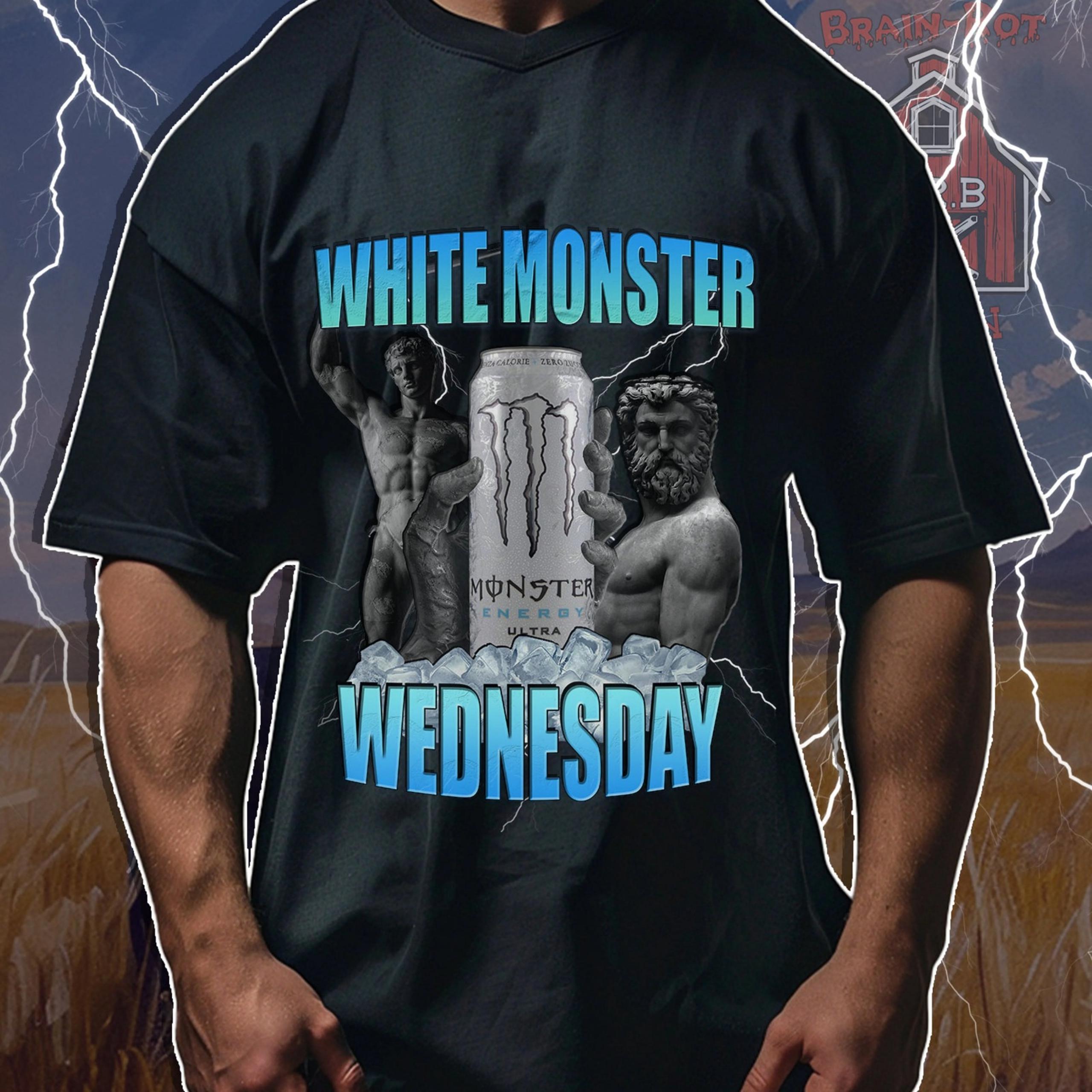 Funny Monster Energy Meme Graphic T-Shirt, Same Day Free Shipping!!