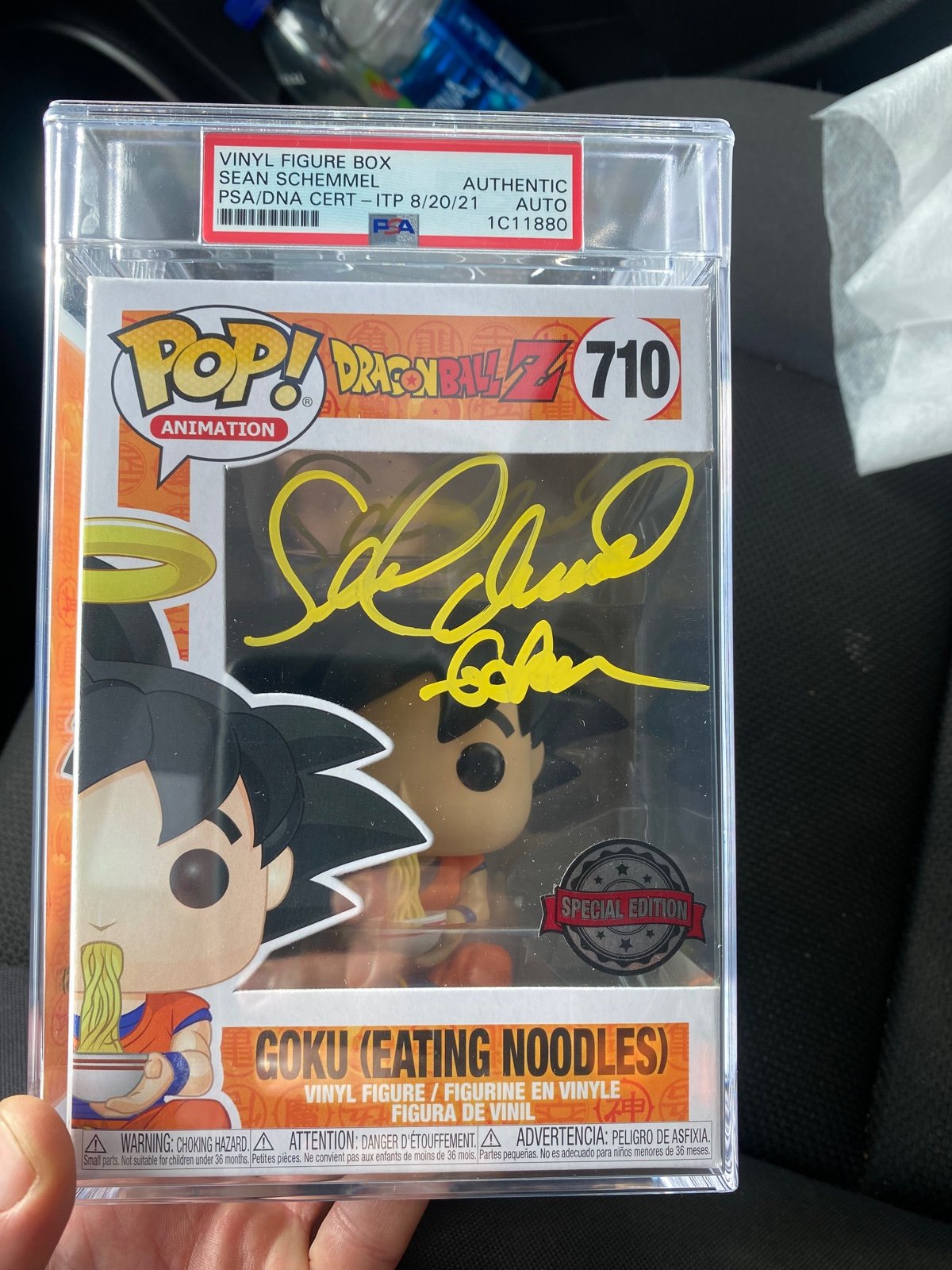 Goku eating noodles
